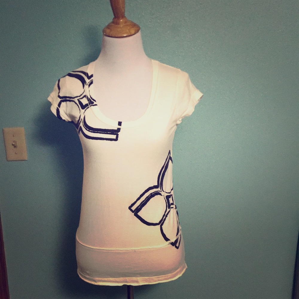Bcbg White and black shirt